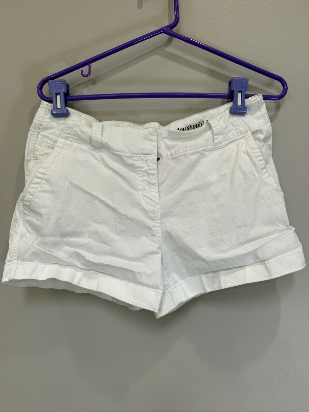 Vineyard Vines White Women's Cotton Roll-Hem Shorts